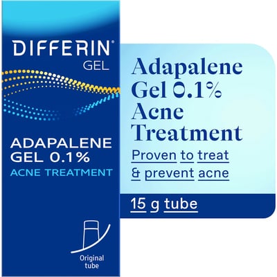 Differin Acne Treatment Gel For Face With Adapalene, Clears And P