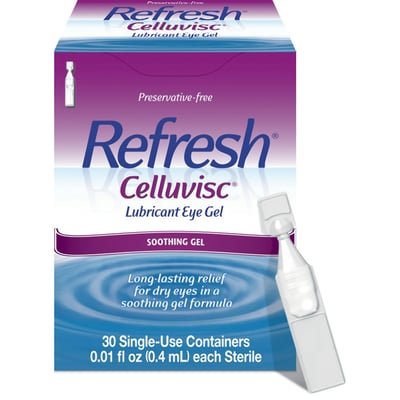 Refresh Celluvisc Lubricant Eye Gel Drops, Single-Use Containers