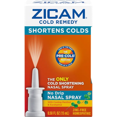 Zicam Cold Remedy, No Drip Nasal Spray, 0.50Oz