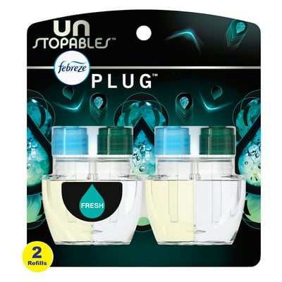 Febreze Unstopables Fresh Plug Air Freshener Refill 2 Count 1.75 fl oz