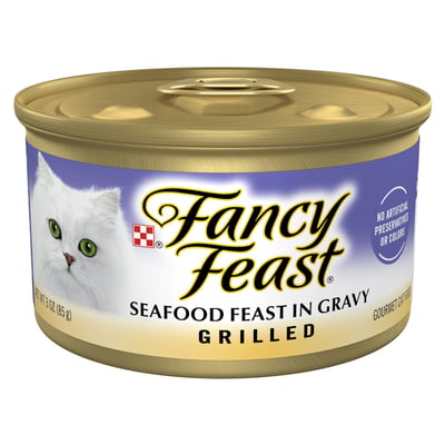 Fancy Feast Gourmet Grilled Seafood In Gravy Cat Food 3 Oz