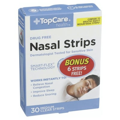 TopCare Nasal Strips Medium Clear 30 ct