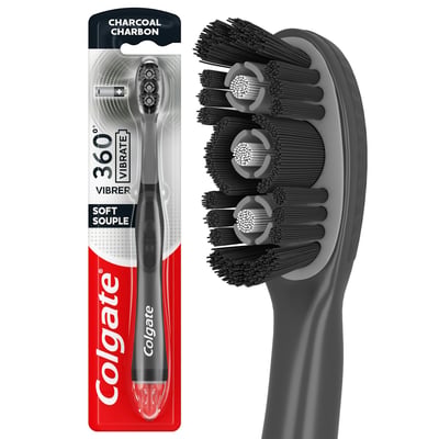Colgate 360 Sonic Charcoal Power Vibrating Soft Toothbrush