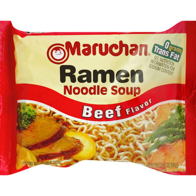 Maruchan Beef Flavor Ramen Noodle Soup - 3 Ounce