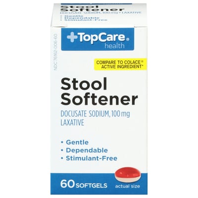TopCare Stool Softener Softgels 100 mg 60 ct