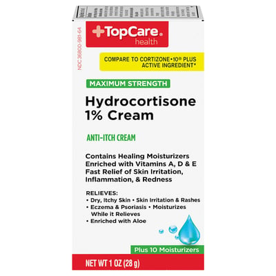 TopCare Hydrocortisone 1% Maximum Strength Cream, 1 oz