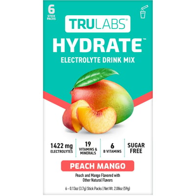 TruLabs Hydrate - Peach Mango - Electrolyte Drink Mix