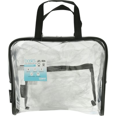 Basics 2- Piece Clear PVC Weekender Set