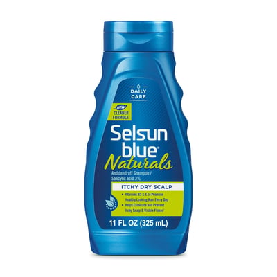 Selsun Blue Naturals Dandruff Shampoo, Itchy Dry Scalp - 11 Fl Oz