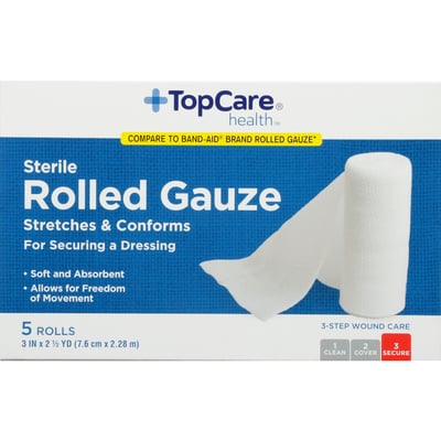TopCare Health Sterile Rolled Gauze, 5 ct