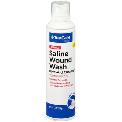 TopCare Sterile Saline Wound Wash, 7.4 oz