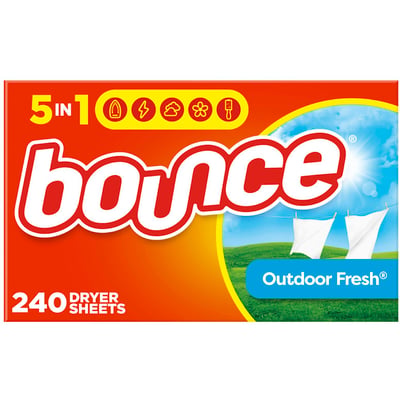 Bounce Fabric Softener Dryer Sheets Outdoor Fresh 240 Count