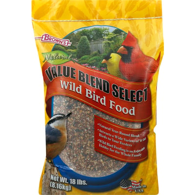 Brown's Wild Bird Food, Natural, Value Blend Select 18 Lb