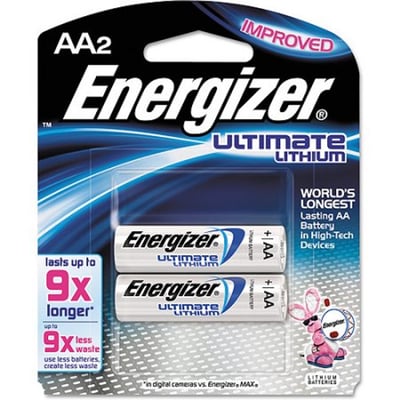 Energizer 2pk Ultimate Lithium AA Batteries
