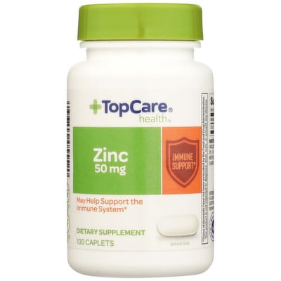 TopCare Zinc Caplets 50 mg, 100 ct