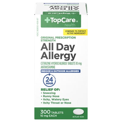 TopCare Allergy All Day Cetirizine 10 mg 300 ct