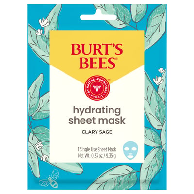 Burt's Bees Sheet Mask, Hydrating, Clary Sage