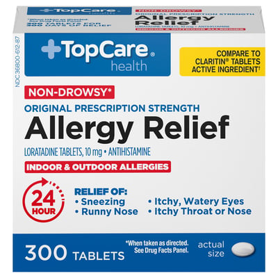 TopCare Health Loratadine 10 mg Allergy Relief Tablets – 300 Count