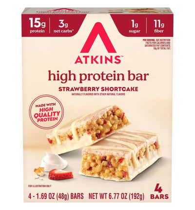 Atkins Strawberry Shortcake High Protein Bar
