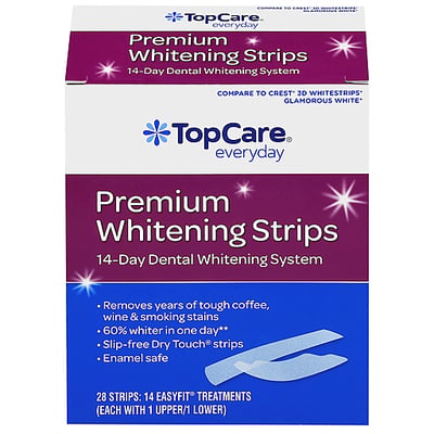 TopCare Premium Whitening Strips 14‑Day System 28 ct