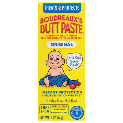 Boudreaux's Butt Paste Original Diaper Rash Ointment Tube