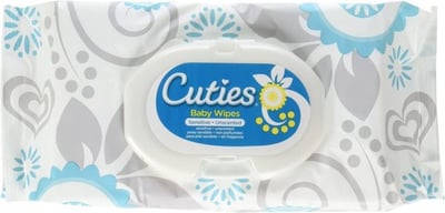 Cuties Sensitive Unscented Baby Wipes 72 ct