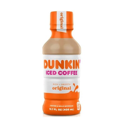 Dunkin' Original Iced Coffee, 13.7 fl oz Bottle