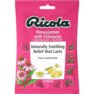 Ricola Cough Suppressant Throat Drops, Honey Lemon With Echinacea
