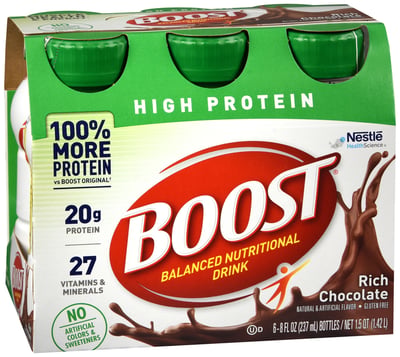 Boost High Protein Rich Chocolate Nutritional Drink 8 fl oz 6 ct