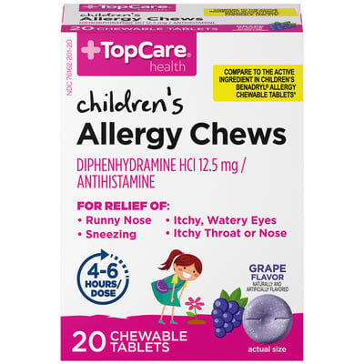 TopCare Children's Allergy Chews Grape Flavor 20 ct