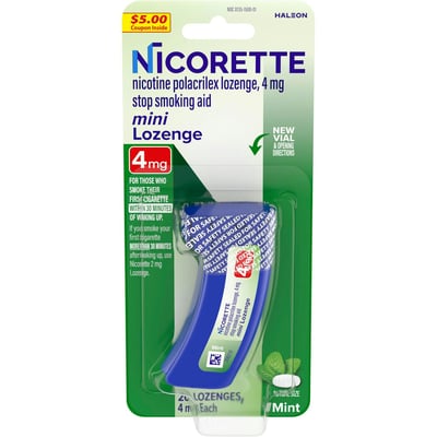 Nicorette Nicotine Mini Lozenges Mint 4 mg 20 Count