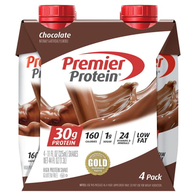 Premier Protein High Shake, Chocolate, 4 Pack