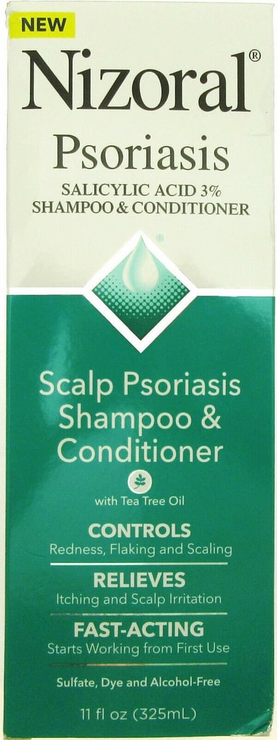 Nizoral Shampoo & Conditioner, Scalp Psoriasis, Salicyclic Acid 3% 11 Fl Oz