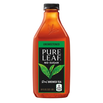 Pure Leaf Unsweetened Real Brewed Black Iced Tea, 64 fl oz Bottle