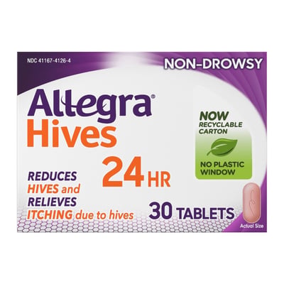 Allegra Hives, 180 Mg, 24 Hr, Non Drowsy, Tablets