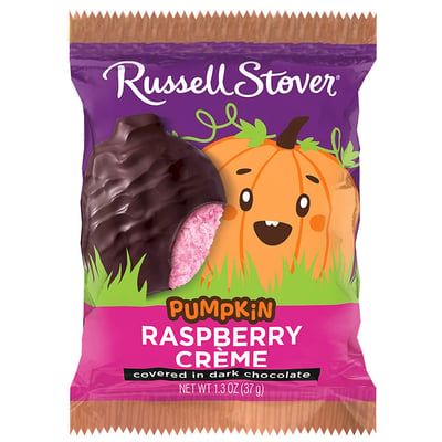 Russell Stover Halloween Dark Chocolate Raspberry Crème Pumpkin 1.3 oz