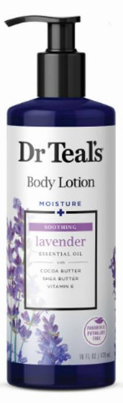 Dr Teal's Body Lotion Moisture + Soothing Lavender Essential Oil with Cocoa Butter 16oz