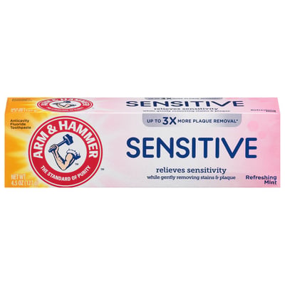 Arm & Hammer Sensitive Teeth Gums Toothpaste, Refreshing Mint Fluoride Toothpaste