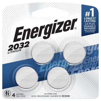 Energizer 4pk 2032 Batteries Lithium Coin Battery