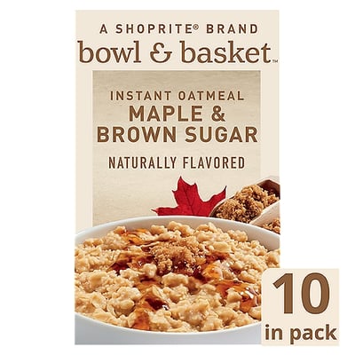 Bowl & Basket Maple & Brown Sugar Instant Oatmeal 10 Count