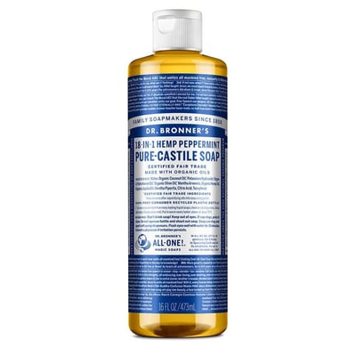 Dr. Bronner's Pure-Castile Liquid Soap Peppermint 16 fl oz