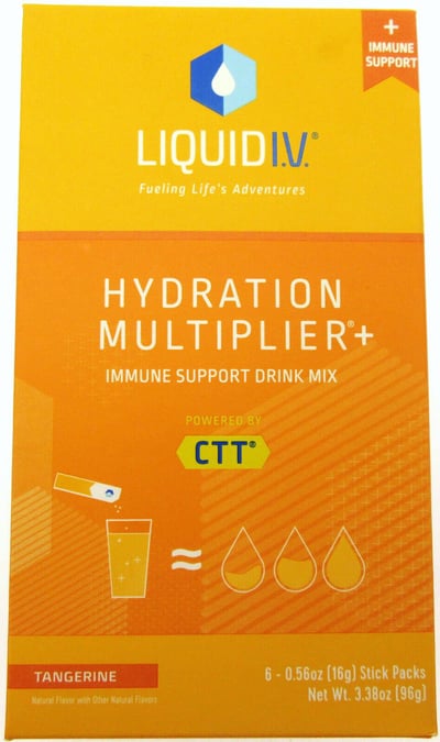 Liquid I.V. Hydration Multiplier Immune Support Drink Mix, Tangerine, 6 Count