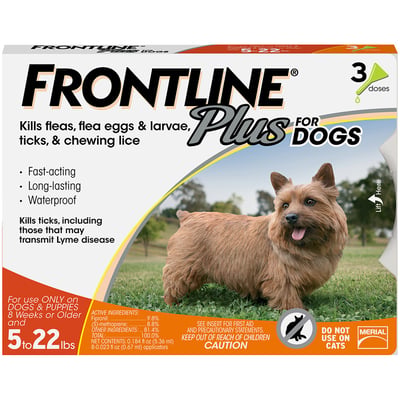 Frontline Plus For Dogs Flea And Tick Treatment, Small Dog
