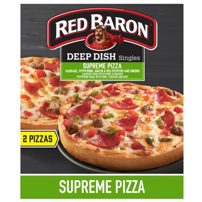 Red Baron Deep Dish Singles Supreme Pizza 5 - 11.5 Ounce