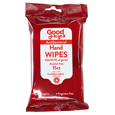 Good To Go Hand Wipes, Antibacterial