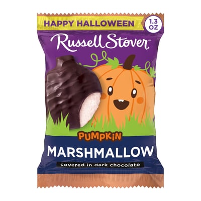 Russell Stover Halloween Dark Chocolate Marshmallow Pumpkin, 1.3 oz