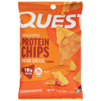 Quest Tortilla Style Nacho Cheese Flavor Protein Chips 1.1 Oz