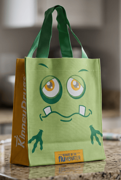 Flemy the Flu Monster Reusable Bag