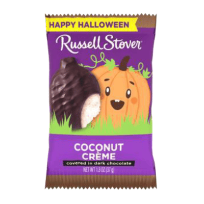 Russell Stover Halloween Milk Chocolate Coconut Crème Pumpkin 1.3 oz