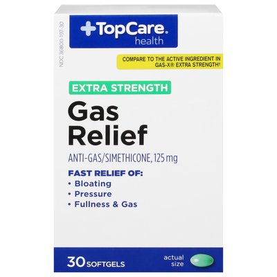 TopCare Extra Strength Gas Relief Softgels 125 mg 30 ct